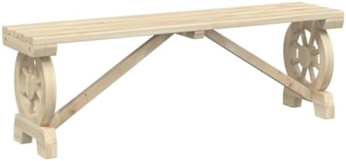 vidaXL Tuinbank 115 cm massief vurenhout, tuinmeubel, bankje buiten, balkon bankje, parkbank, tuin bank, bankje tuin, banktuin, terrasbank