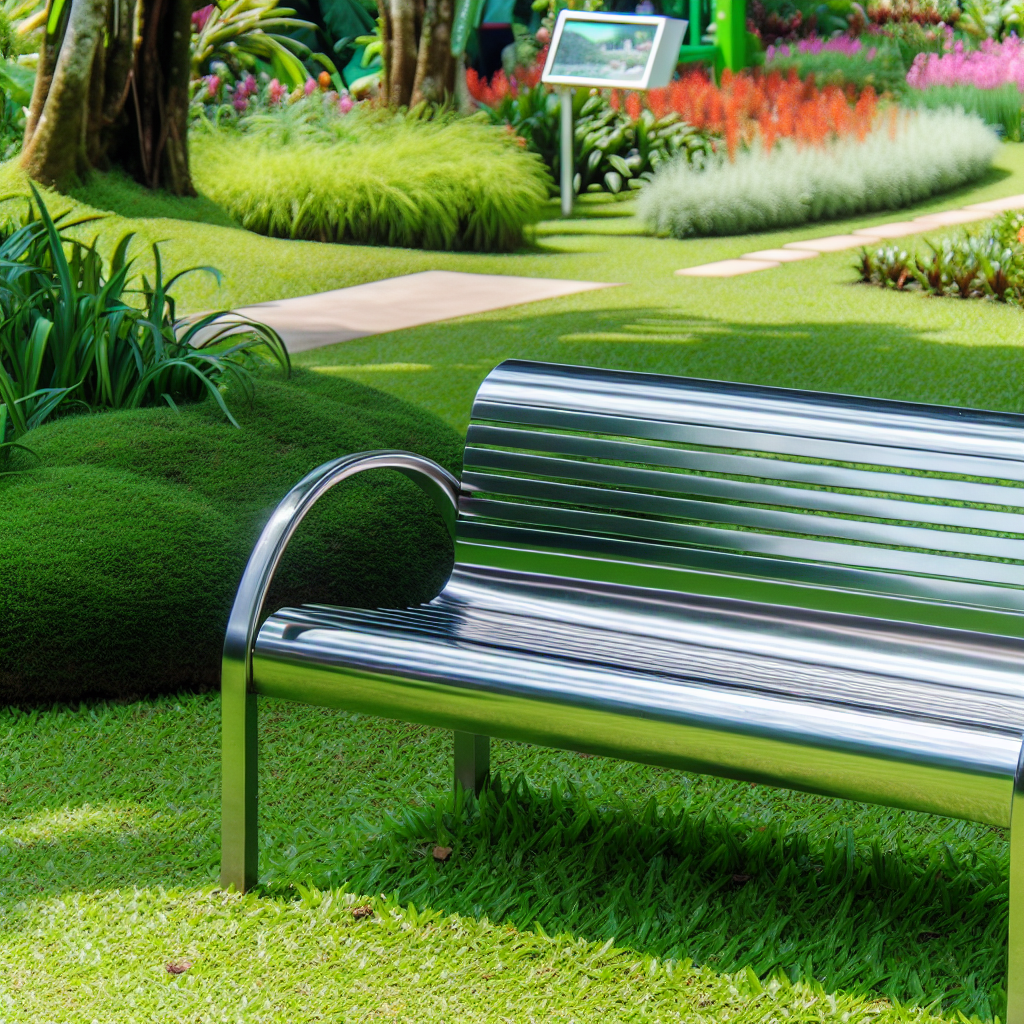 roestvrij stalen tuinbank